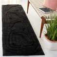 thumbnail image 3 of SAFAVIEH Hi-Lo Seamus Solid Shag Area Rug, Black, 9' x 9' Round, 3 of 5