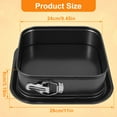 thumbnail image 2 of Springform Pan Non-Stick Cheesecake Baking Pan Metal Square/Rectangle Cake Lock Making Pan with Removable Loose Base Leak-Proof Bakeware Dishwasher Safe for Home Kitchen DIY, 2 of 9