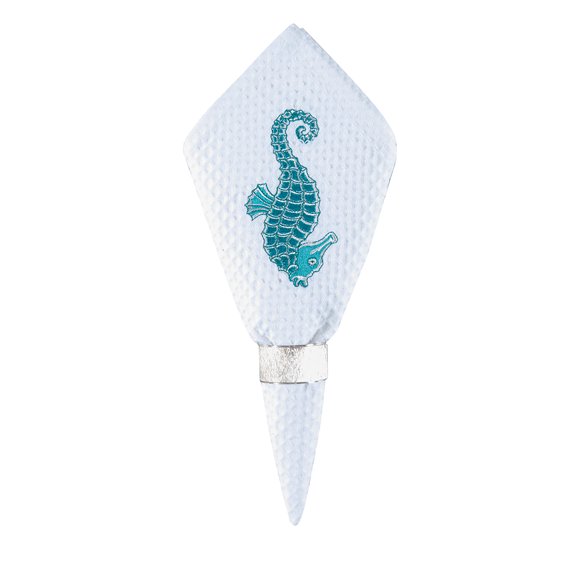 Seahorse Cotton Waffle Weave Single Napkin