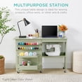 thumbnail image 5 of Best Choice Products Sewing Machine Table & Desk w/ Craft Storage and Trays - Natural/White, 5 of 8