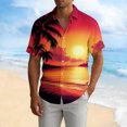 thumbnail image 5 of SCSAlgin Mens Hawaiian Shirt, Short Sleeves Button Down Beach Clothing, Summer Flamingos Casual Aloha Floral Shirts, 5 of 5
