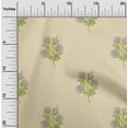 thumbnail image 1 of oneOone Cotton Cambric Pale Yellow Fabric Leaves & Flower Floral Sewing Material Print Fabric By The Yard 56 Inch Wide, 1 of 4