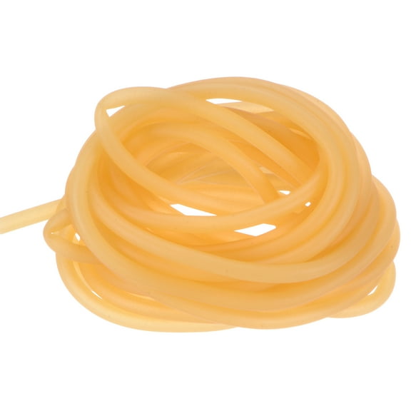 Uxcell 5 Meter Natural Latex Rubber Tubing, 2x4mm(IDxOD) Rubber Tube Hose, Yellow