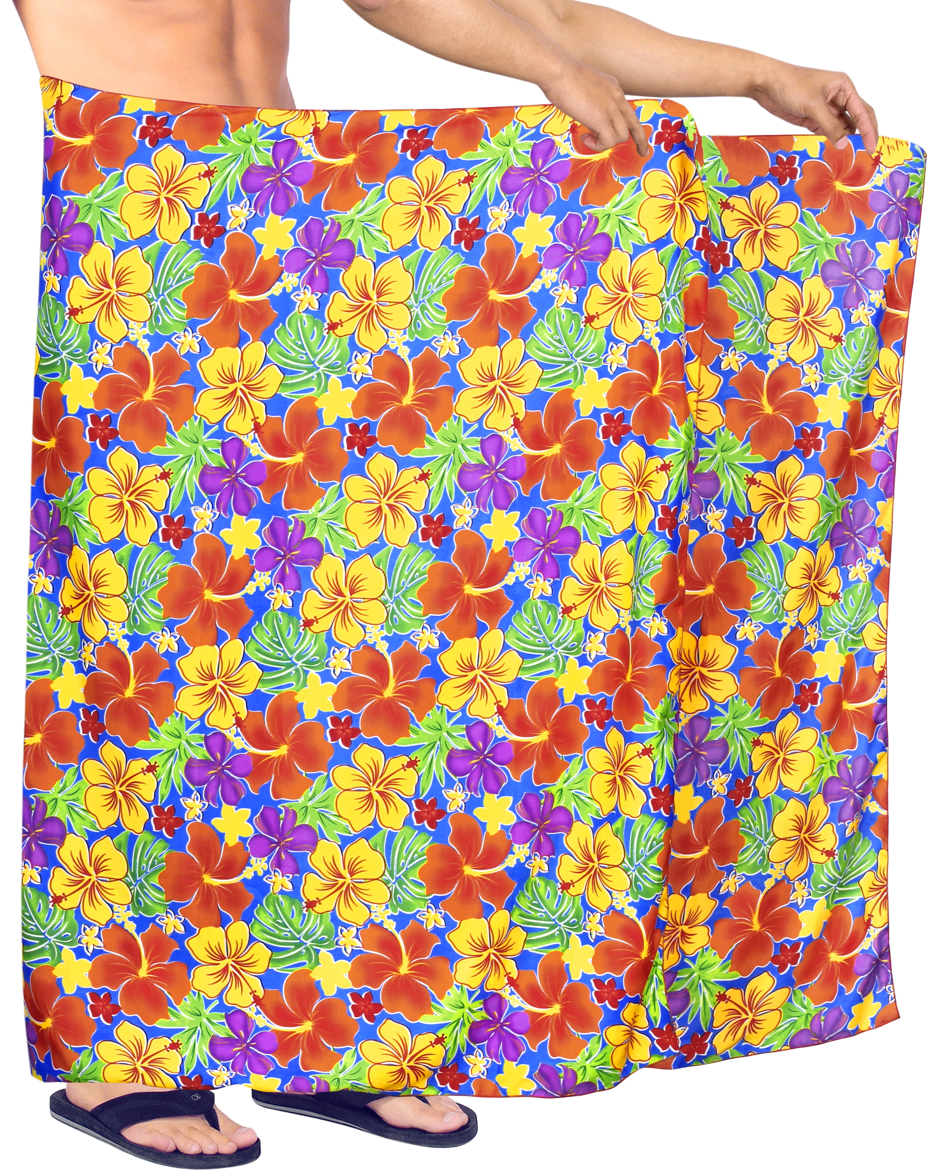 Mens Sarong Pareo Wrap Cover ups Beachwear Swimsuit Bathing Suit