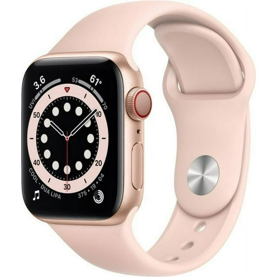 Pre-Owned Premium Apple Watch Series 6 (GPS   Cellular, 40mm) - Gold Aluminum Case with Pink Sand Band