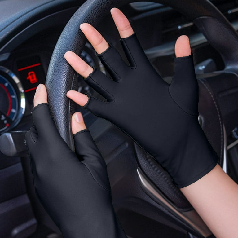 Gloves, Pairs Elderly Skin Thin Protector Gloves Tone Fingerless