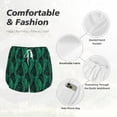 thumbnail image 4 of KLL Mint Bird Feathers Pattern Shorts Women,Athletic Shorts High Waisted Running Shorts Pocket Sporty Short Gym Elastic Workout Shorts-Small, 4 of 7