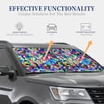 thumbnail image 4 of Balery 2 Piece Colorful Tie Dye Stained Glass 2 Car Windshield Sun Shade|Foldable Front Windshield Shade for Car Front Window for Most Sedans SUV Truck-Small, 4 of 7