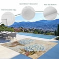 thumbnail image 3 of Blue Hydrangea Outdoor Rug for Patio/Deck/Porch, Non-Slip Large Area Rug 3 x 5 Ft, Flowers Leaves Butterfly Retro Khaki Indoor Outdoor Rugs Washable Area Rugs, Reversible Camping Rug Carpet Runner, 3 of 8