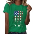 thumbnail image 2 of Vetsdori Women's American T Shirts Summer Red White and Blue Pullover Red White and Blue Graphic , July 4th Independence Day Short Sleeve Casual Tops for Women Crew Neck, 2 of 6