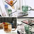 thumbnail image 6 of Transparent Cylindrical Double Layer Glass Coffee Cup Beer Cups Heat Resistant Healthy Drink Mug Tea Whiskey Glass Cups Drinkware Blue, 6 of 7
