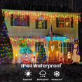 thumbnail image 4 of Luces Icicle Lights Nielfoi de 20 m, 640 LED, color rojo y verde, resistente al agua, 4 of 8