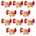 thumbnail image 2 of Worallymy Lazos Árbol de Navidad Decoración de fiesta Bowknots Guirnalda Colgante Adornos artesanales Accesorios con campana, Pelusa, 10 piezas Worallymy JD735795799, 2 of 7