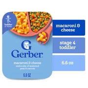 Gerber Toddler Food, Macaroni & Cheese, Mealtime for Toddler 6.6 oz