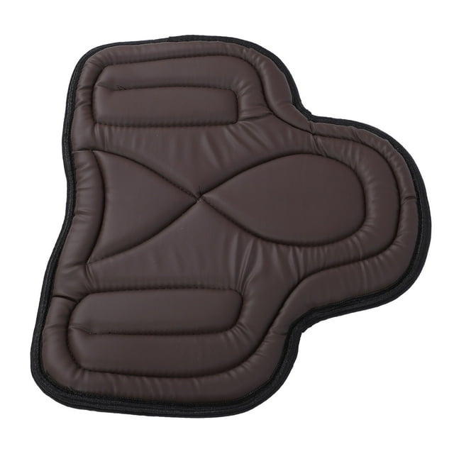 Saddle Pad, Saddle Pad PU Leather Close Fit Shock Absorbing Thickened Breathable Saddle Pad for Equestrian Riding, Premium Equestrian Riding Equipment and Accessories