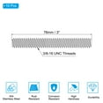 thumbnail image 2 of Uxcell 3/8"-16 Fully Threaded Rod, 10Pcs 3" Length 304 Stainless Steel Thread Screw, 2 of 7