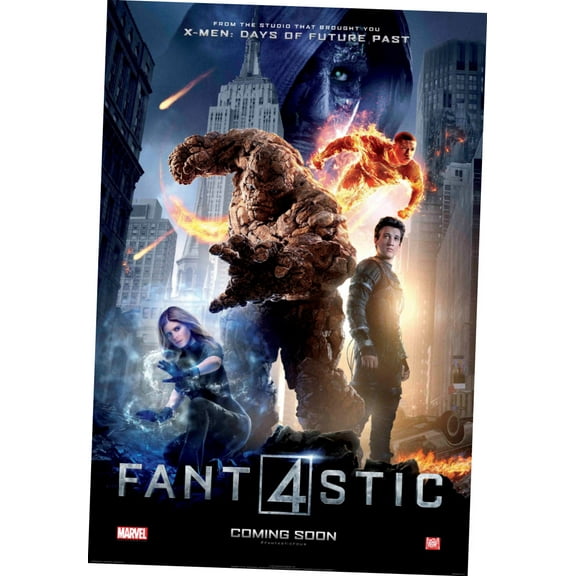 Fantastic Four Movie Poster Metal Poster 8In x 12In Metal Print 8x12 Square Adults Metal Wall Art