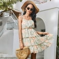 thumbnail image 6 of Summer Dresses for Women Casual Loose Bohemian Floral Dress Spaghetti Strap Maxi Dress for Summer Vacation, 6 of 14