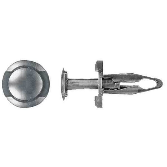 Push-In Rivet, Dome Head, 1/4 in Dia., 3/4 in L, Nylon Body, 25 PK