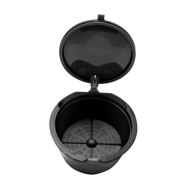 Filtros de café reutilizables K-Cups rellenables, filtro de malla de acero inoxidable Negro