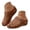 Brown, variant on Women's Mules Shoes with Arch Support Closed Toe Cutout Casual Walking Slippers Summer Low Wedeg Slip on Slides Red Size 8.5