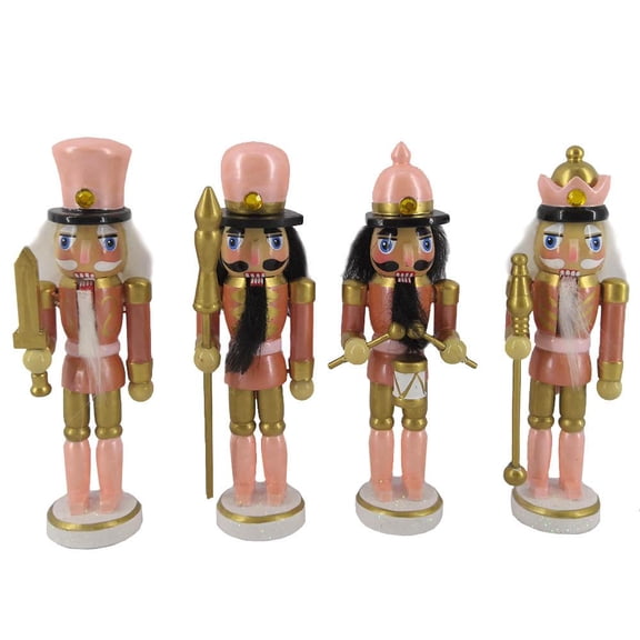 Rose Gold 5 inch Nutcracker Ornaments Set of 4 -by Nutcracker Ballet Gifts