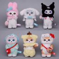 thumbnail image 5 of Juguetes de peluche de la serie Shark Cat de Sanrios, Kuromi, Hello Kitty, My Melody, Cinnamoroll, bolsa, colgante, regalo de Navidad, llavero, 5 of 5