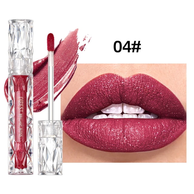 Lápiz labial para mujer, tinte labial, brillo labial líquido y brillo labial hidratante de larga duración y antiadherente, maquillaje adecuado para mujeres y niñas. Brillo labial de 5 ml.