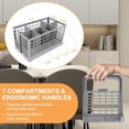 thumbnail image 3 of Tbest Universal Dishwasher Cutlery Basket, 7 Compartments, Grey, Modern Style, 3 of 8