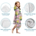 thumbnail image 7 of Pink Hedgehog Rose Pattern Hooded Bath Towel，50"x30" for Ages 3 To 12 Kids, Quick Dry Lightweight Soft Microfiber Hood Beach Towel Cover Up for Kids, 7 of 7
