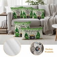 thumbnail image 6 of St. Patrick's Day Outdoor Waterproof Pillow Covers, Spring Lucky Shamrocks Gnomes Vintage Decorative Square Throw Pillowcase Sofa Cushion Sham for Patio/Couch/Chair, 18"x18" 2 Pack, 6 of 8