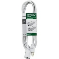 Prime Outdoor 12 ft. L White Extension Cord 16/3 SJTW