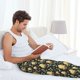 thumbnail image 5 of Balery Octopuses And Leaves Pantalones de pijama para hombre, pijama ultraligero, pantalón de descanso-Medium, 5 of 6