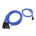 thumbnail image 4 of Cable de bujía de 8 mm, 1 m de longitud, juego de cables de bujía de encendido estable de alta eficiencia para autos clásicos de 4 cilindros, azul, 4 of 12