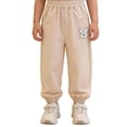 thumbnail image 4 of JCCXIN Toddler Kids Girls School Pants Casual Baggy Cartoon Rabbit Appliques Ankle-Tied Pants With Pockets Lightweight Outdoor Summer Daily Wear Sweet Party Bottoms,Beige,2-3 Years, 4 of 9