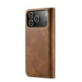 thumbnail image 3 of For iPhone 17 Pro Max DG.MING Crazy Horse Texture Detachable Magnetic Leather Phone Case,Brown,For iPhone 17 Pro Max, 3 of 10