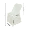 thumbnail image 3 of Efavormart 100 PCSIvory Polyester Lifetime Folding Chair Covers, Durable Reusable Chair Covers, 3 of 11