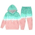 thumbnail image 7 of Kiijoy Toddler Girls Sweat Suit Ice Cream Print Cute Hoodie Sweatpants Set, Sizes 2-3T, 7 of 7