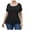 Black, variant on asdoklhq Womens Plus Size Tops,Women's Tops Large Solid Color Short Sleeve Round Neck Shirt Tops