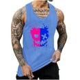 thumbnail image 1 of Camisetas de Tanque de los Hombres Tanque de los Hombres Incolor Gradiente de Impresión Cuello Redondo Correa Delgada Fuga Atrás Regular Casual Deportes Blusas de Tanque, 1 of 5