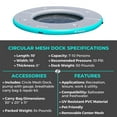 thumbnail image 4 of Solstice 10 Foot Inflatable 7-10 Person Circular Mesh Dock Floating Island Platform w/Cup Holders, 4 of 9