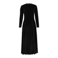thumbnail image 6 of Mceream Women's Velvet Fit-and-Flare Maxi Dress, High Neck Puff Sleeve, Luxe Velvet, Wedding Guest, Evening, formal Events Black XXL, 6 of 7
