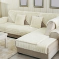thumbnail image 4 of Dowbom Plush Quilted Sectional Couch Covers with Pillow Covers Thicken Velvet L Shape Sofa Slipcover, 4 of 4