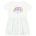 thumbnail image 3 of Inktastic Ready to Rule Preschool Back to School Girls Toddler Dress, 3 of 5