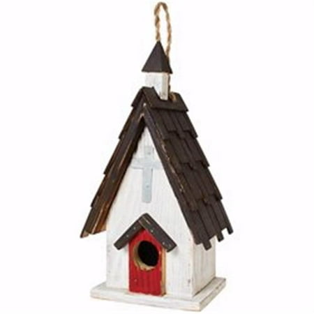 Carson Home Accents 158142 Birdhouse White Church 44 10 5 X 5 5