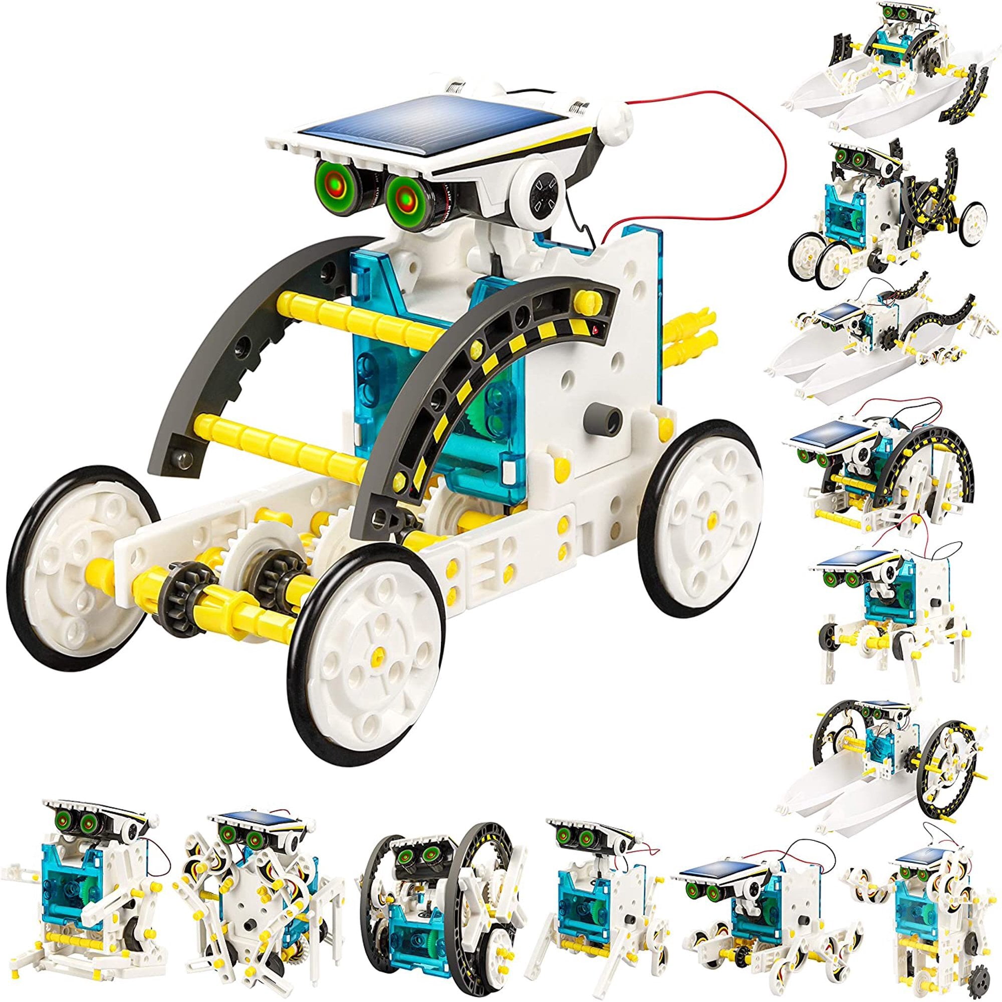 Robot Solaire 12-en-1 Pour Enfant – Kit STEM éducatif, 190 Pièces, Panneau Solaire Amélioré, Pour 8-12 Ans