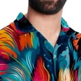 thumbnail image 5 of Cat Men's Hawaiian Button Down Short Sleeve Casual Printed Summer Beach Unisex Shirt, 5 of 6