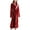 Red, variant on VANLOFE Unisex Warm Pajamas Household Clothes Solid Bathrobe Lengthened Night-robe Woman's Nightgown Casual Robes Navy Robes Sleepwear for Woman 3XL