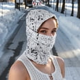 thumbnail image 5 of Unique Bargains 1 Pc Quick-drying Ice Silk Geometric Balaclava Face Mask Gray White, 5 of 5