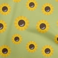 thumbnail image 1 of oneOone Cotton Poplin Twill Olive Green Fabric Floral Sunflower Silhouette Quilting Supplies Print Sewing Fabric By The Yard 56 Inch Wide, 1 of 4